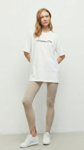 Beyaz Meditation Pose T-Shirt