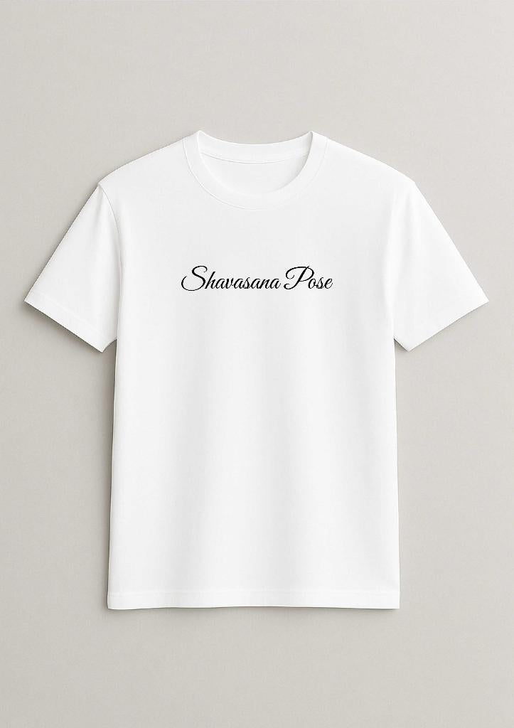 Beyaz Shavasana Pose T-Shirt