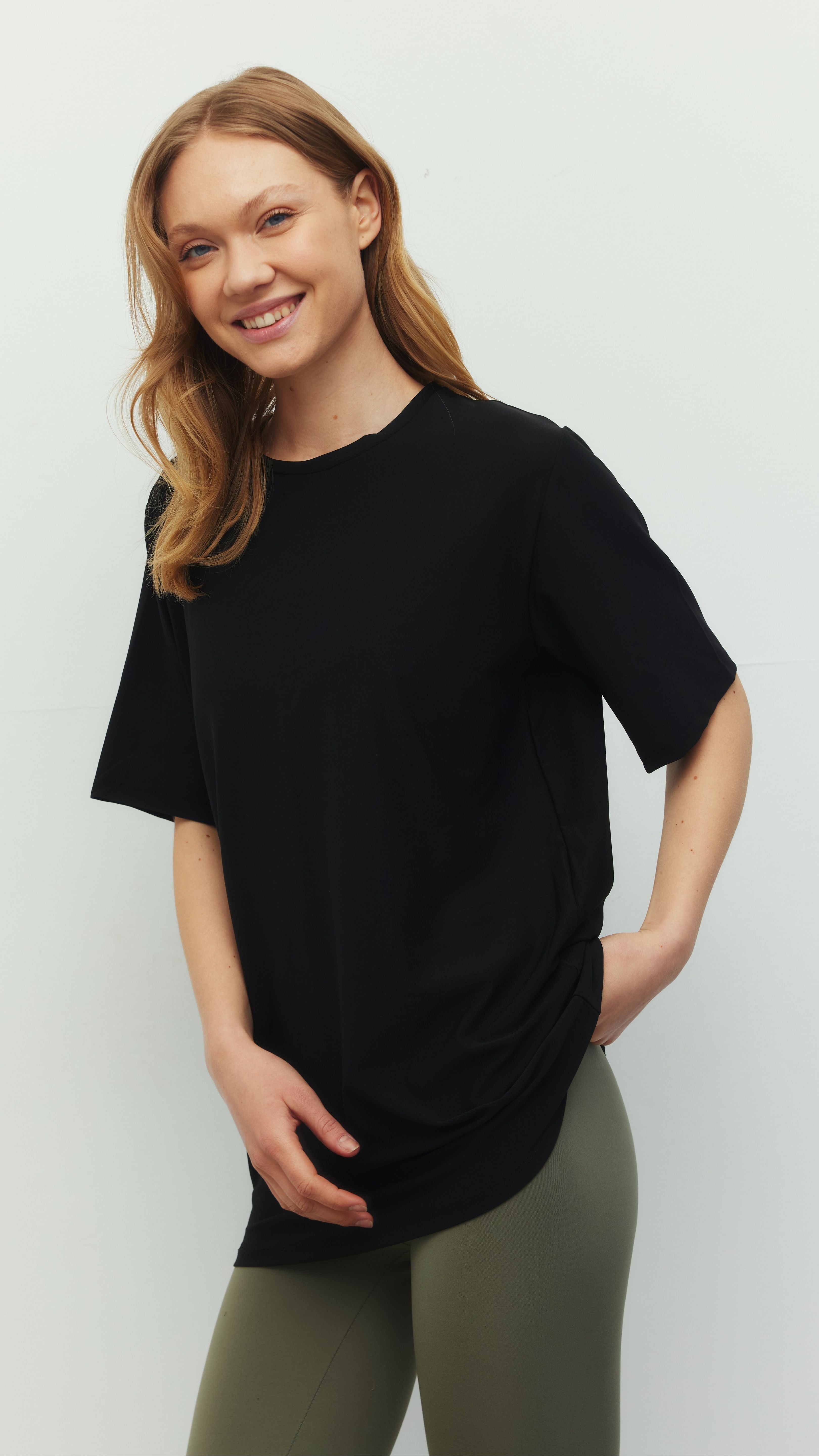 Siyah Ludam Yeşil Yırtmaçsız Tayt Bra Oversize Set