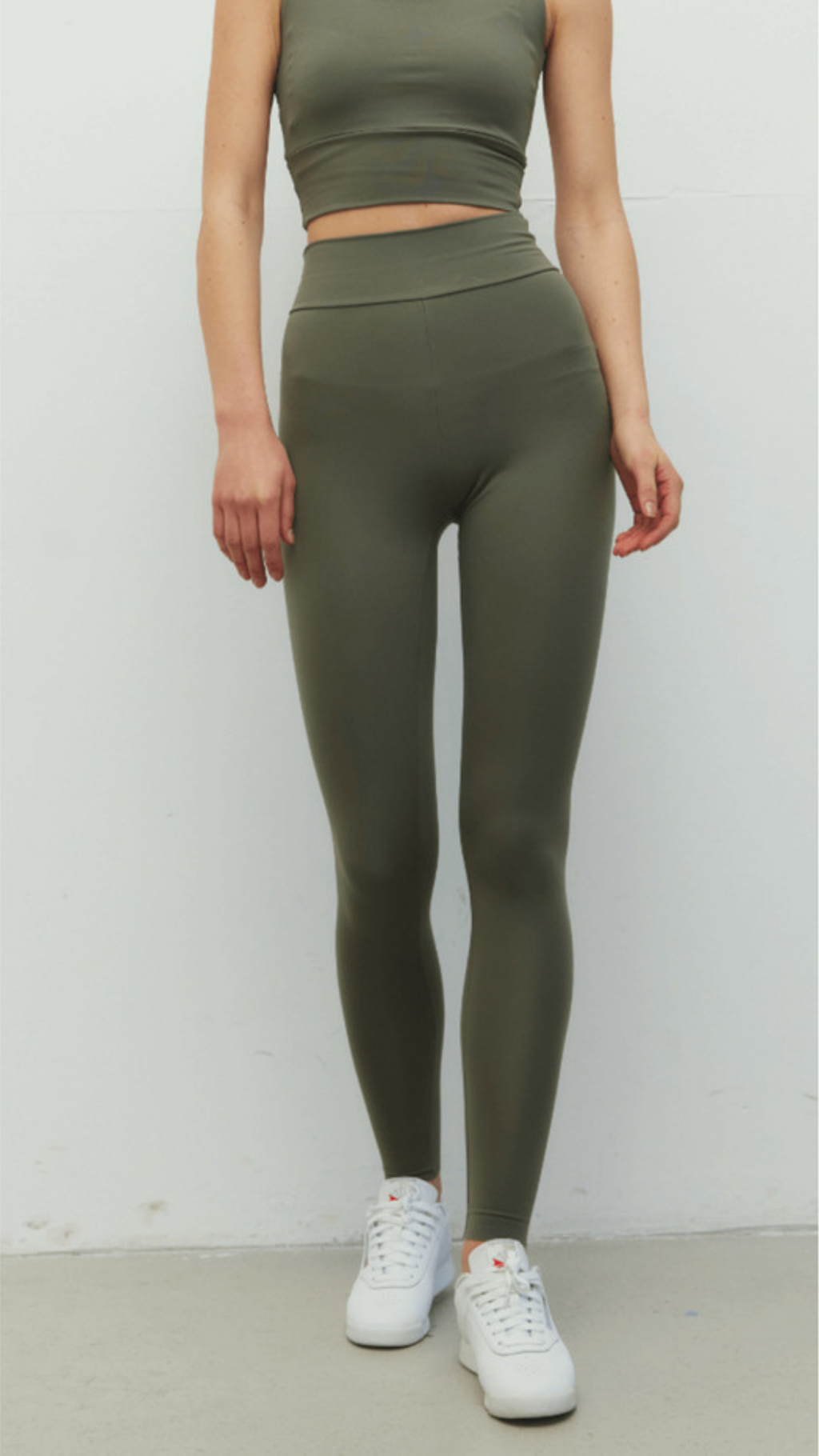 Yeşil Yırtmaçsız Tayt