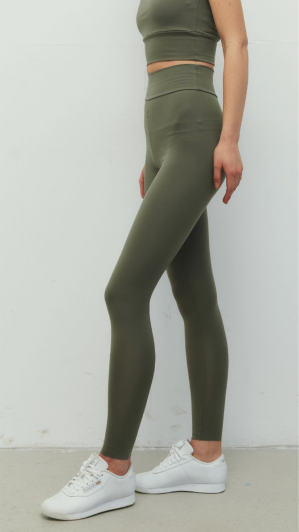 Yeşil Yırtmaçsız Tayt